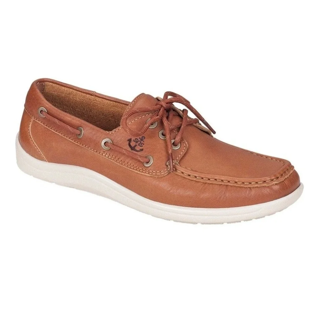 SAS Decksider old sand color mocassin boat shoes mens 8 Medium NEW‎